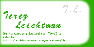 terez leichtman business card